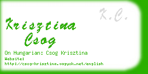 krisztina csog business card